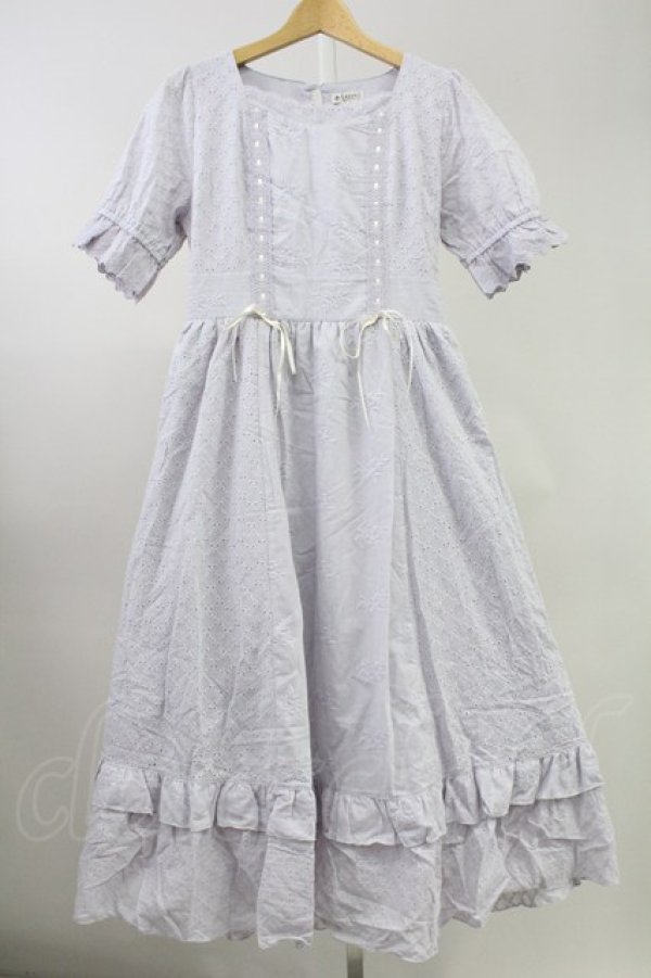 画像1: axes femme / コットンレースワンピース F ラベンダー T-25-11-09-005-AX-OP-SA-ZT505 (1)