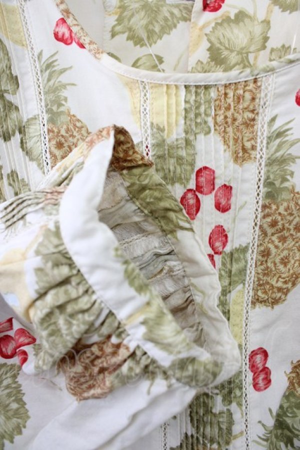 画像5: PINK HOUSE / パイナップル柄ワンピース  白Ｘ黄色Ｘ茶 T-25-11-09-038-LO-OP-SA-ZT440 (5)