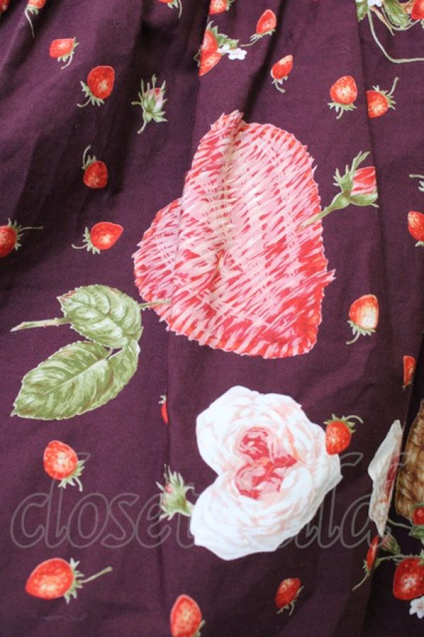 画像4: PINK HOUSE / Very Berry Heartプリントスカート  ボルドー T-25-11-09-049-LO-SK-SA-ZT431 (4)
