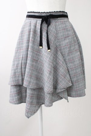 画像: axes femme POETIQUE / グレンチェックスカート M グレー T-25-11-09-052-AX-SK-SA-ZT