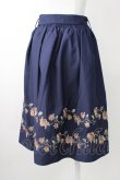 画像2: axes femme / ばら刺繍フレアスカート M 紺 T-25-11-09-053-AX-SK-SA-ZT (2)