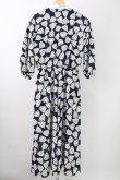 画像2: INGEBORG / ドットリボン総柄シャツワンピース  黒Ｘ白 T-25-11-09-009-LO-OP-SA-ZT504 (2)