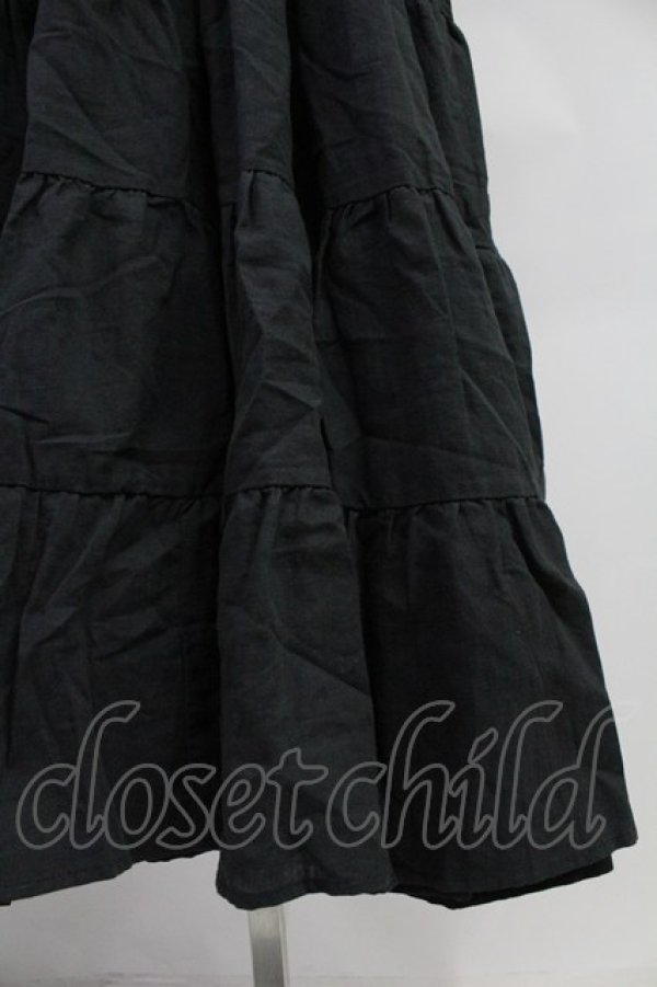 画像3: PINK HOUSE / フロント刺繍半袖ロングワンピース  グレー T-25-11-09-012-LO-OP-SA-ZT509 (3)