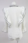 画像2: axes femme POETIQUE / ドット配色リボンフリルブラウス M ホワイト T-25-11-09-015-AX-BL-SA-ZT509 (2)
