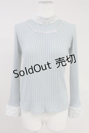 画像: axes femme / ファースタンドインナープルオーバー  サックス T-25-11-09-018-AX-TO-SA-ZT