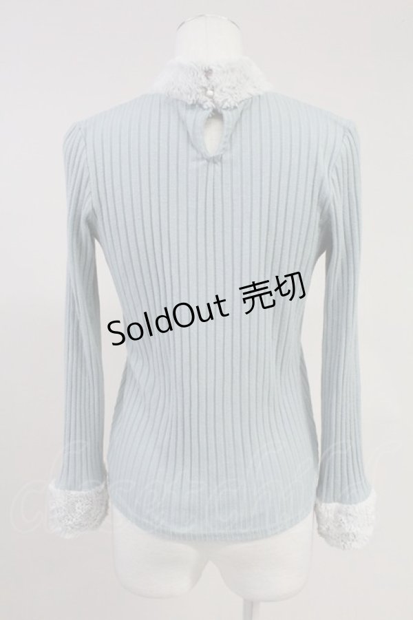 画像2: axes femme / ファースタンドインナープルオーバー  サックス T-25-11-09-018-AX-TO-SA-ZT (2)