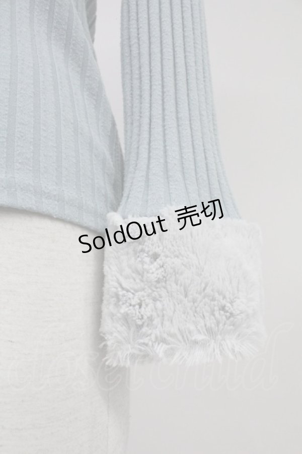 画像4: axes femme / ファースタンドインナープルオーバー  サックス T-25-11-09-018-AX-TO-SA-ZT (4)