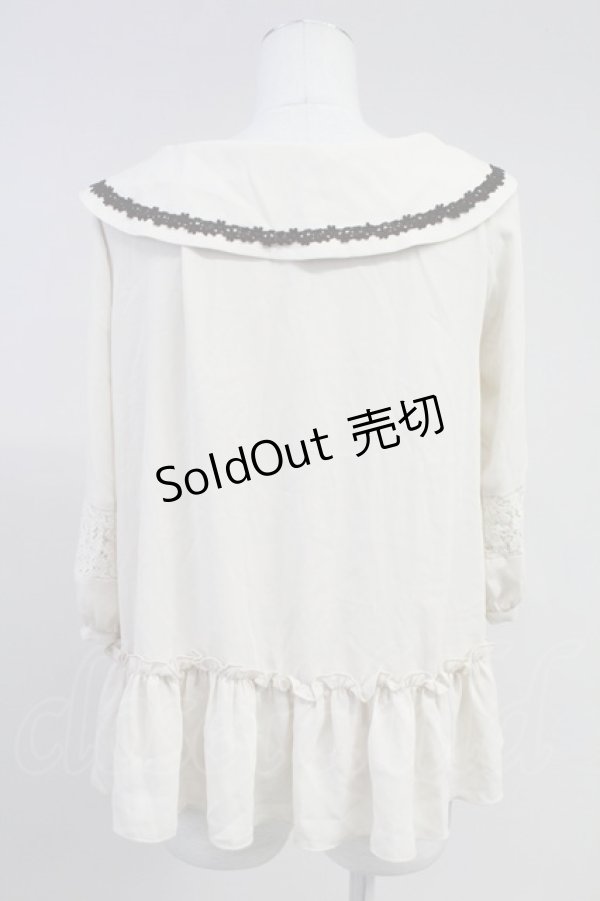 画像2: axes femme / 丸襟タックチュニック M ベージュ T-25-11-09-019-AX-TO-SA-ZT (2)