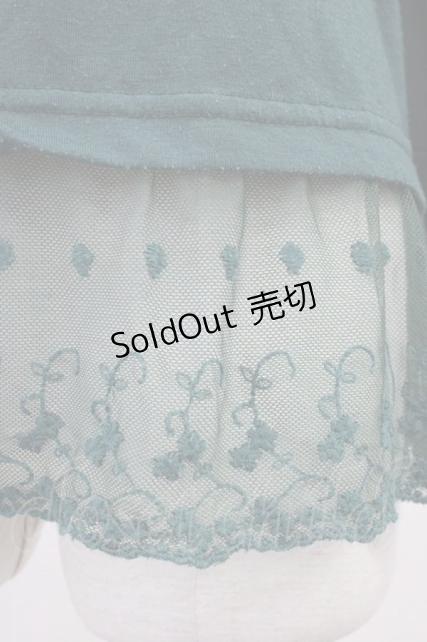 画像5: axes femme / 巻き薔薇レースハイネックカットソー  グリーン T-25-11-09-020-AX-TO-SA-ZT (5)