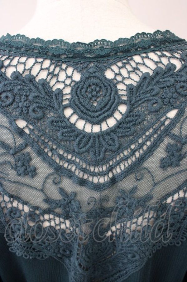 画像3: axes femme / バックレースロングガウン  グリーン T-25-11-09-021-AX-TO-SA-ZT509 (3)