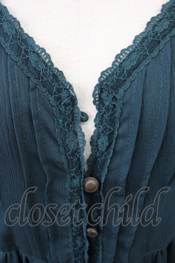 画像4: axes femme / バックレースロングガウン  グリーン T-25-11-09-021-AX-TO-SA-ZT509 (4)