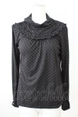 画像1: axes femme / ハイネックドットカットソー  黒Ｘゴールド T-25-11-09-022-AX-TO-SA-ZT (1)