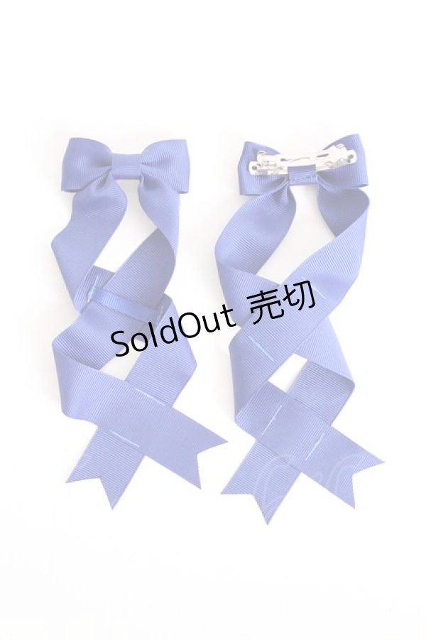 画像1: LOTUS ribbon / ツインリボンバレッタ   T-25-11-14-001-EL-AC-SA-ZI (1)