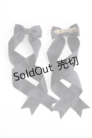 画像: LOTUS ribbon / ツインリボンバレッタ   T-25-11-14-002-EL-AC-SA-ZT