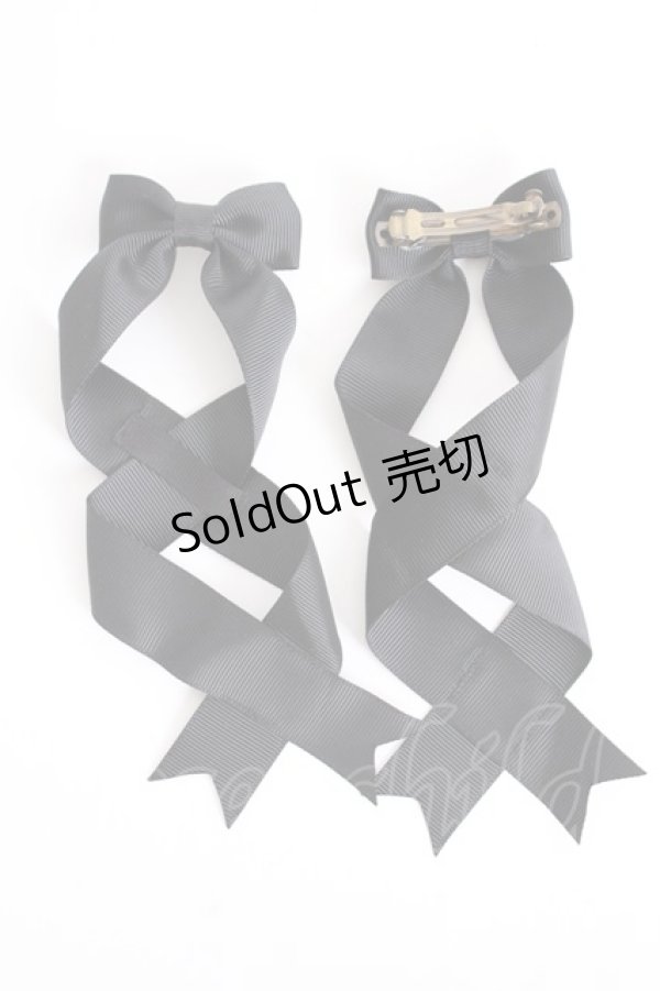 画像1: LOTUS ribbon / ツインリボンバレッタ   T-25-11-14-002-EL-AC-SA-ZI (1)