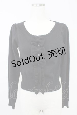 画像: Ank Rouge / トリプルリボンカーディガン M ブラック T-25-11-14-016-CA-TO-SA-ZI