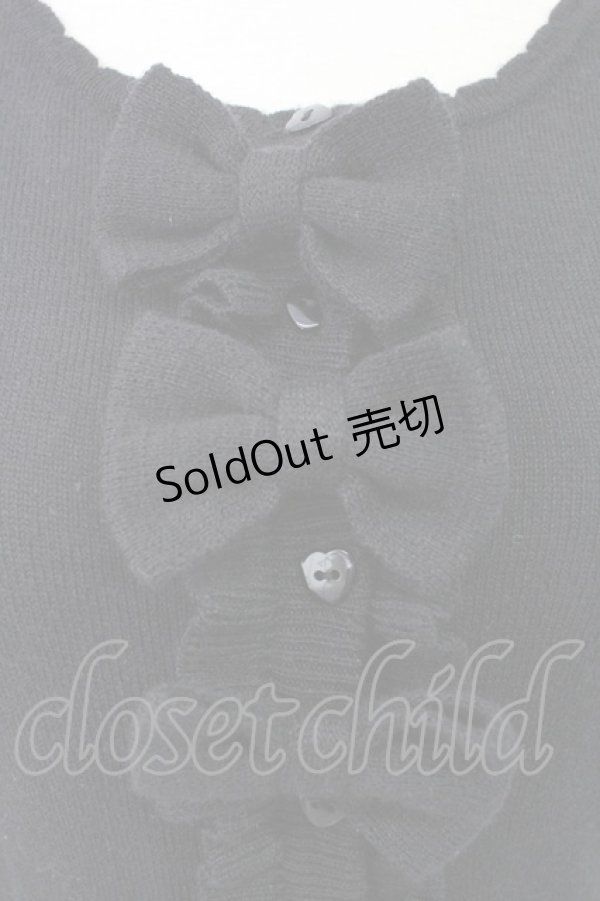 画像3: Ank Rouge / トリプルリボンカーディガン M ブラック T-25-11-14-016-CA-TO-SA-ZI (3)