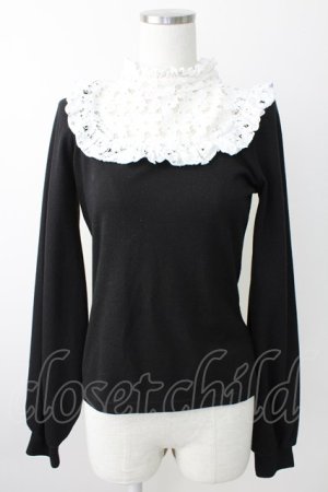 画像: MA*RS / レースヨーク襟トップス M ブラックＸホワイト T-25-11-14-018-EL-TO-SA-ZT