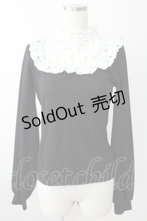 画像: MA*RS / レースヨーク襟トップス M ブラックＸホワイト T-25-11-14-018-EL-TO-SA-ZI