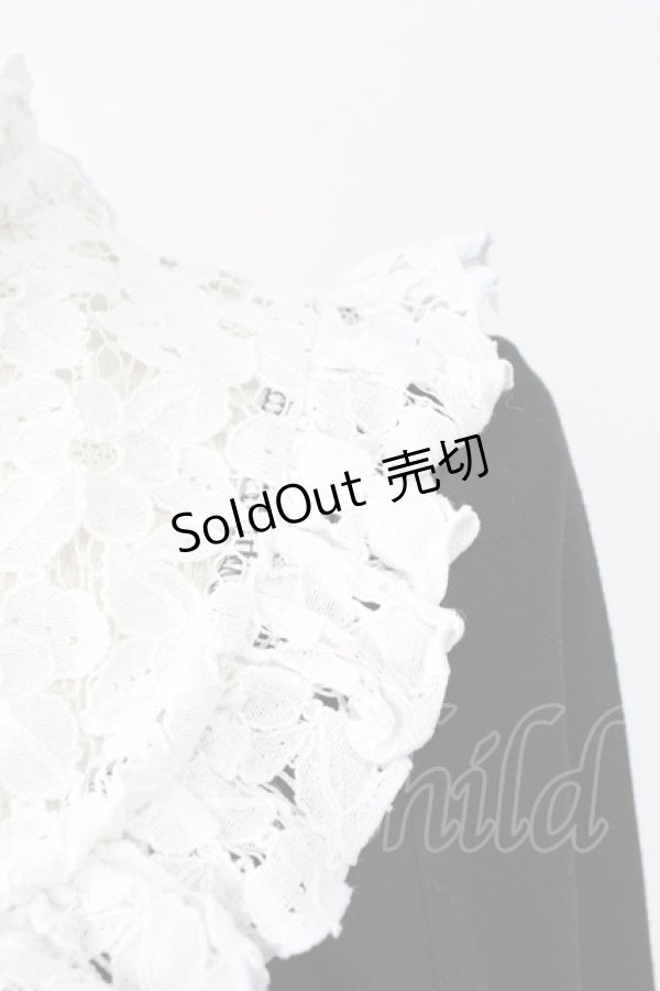 画像4: MA*RS / レースヨーク襟トップス M ブラックＸホワイト T-25-11-14-018-EL-TO-SA-ZI (4)