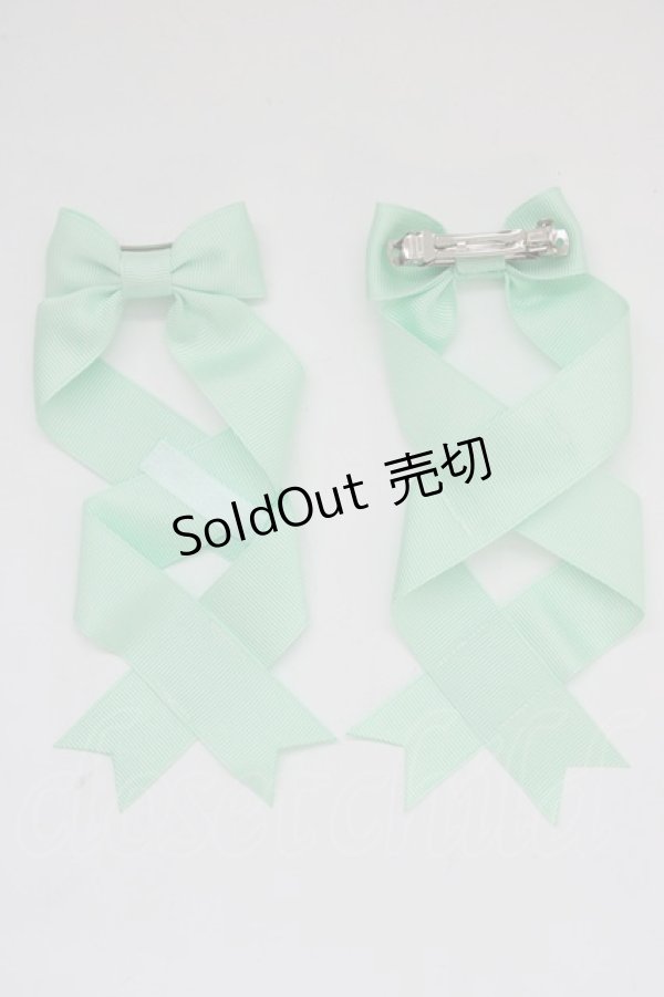 画像1: LOTUS ribbon / ツインリボンバレッタ   T-25-11-14-004-EL-AC-SA-ZI (1)