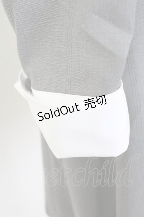 画像5: MIHO MATSUDA / ネクタイ付きワンピース  グレーＸ白 T-25-11-14-019-GO-OP-SA-ZI (5)