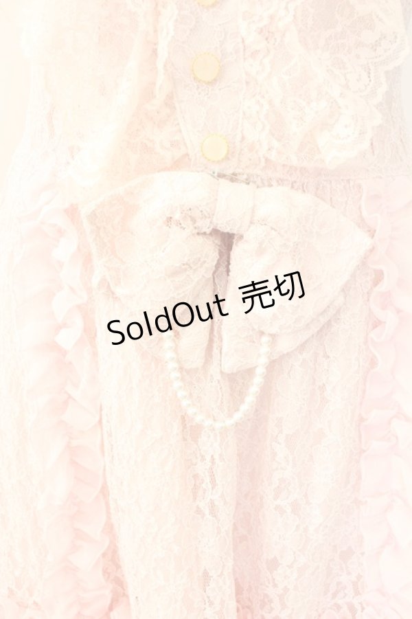 画像4: metamorphose / 総レースドレープジャンパースカート  ピンク T-25-11-14-020-ME-OP-SA-ZI (4)