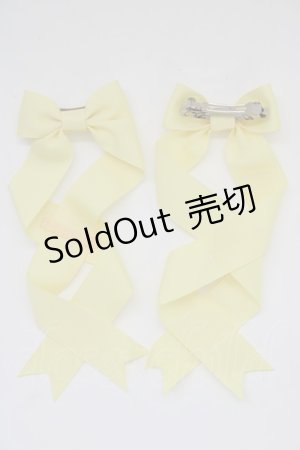 画像: LOTUS ribbon / ツインリボンバレッタ   T-25-11-14-005-EL-AC-SA-ZT