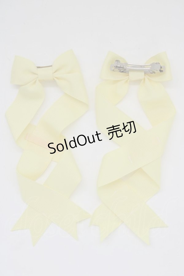 画像1: LOTUS ribbon / ツインリボンバレッタ   T-25-11-14-005-EL-AC-SA-ZI (1)