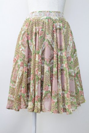 画像: axes femme / ローズフレームスカート   T-25-11-14-026-AX-SK-SZ-ZT