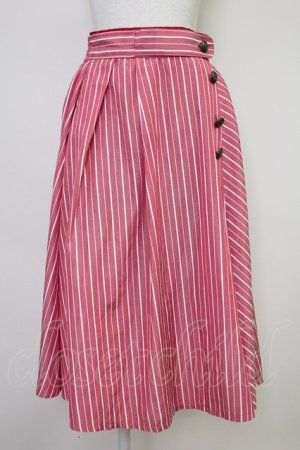 画像: axes femme / 連ボタンミディスカート  赤 T-25-11-14-028-AX-SK-SZ-ZT