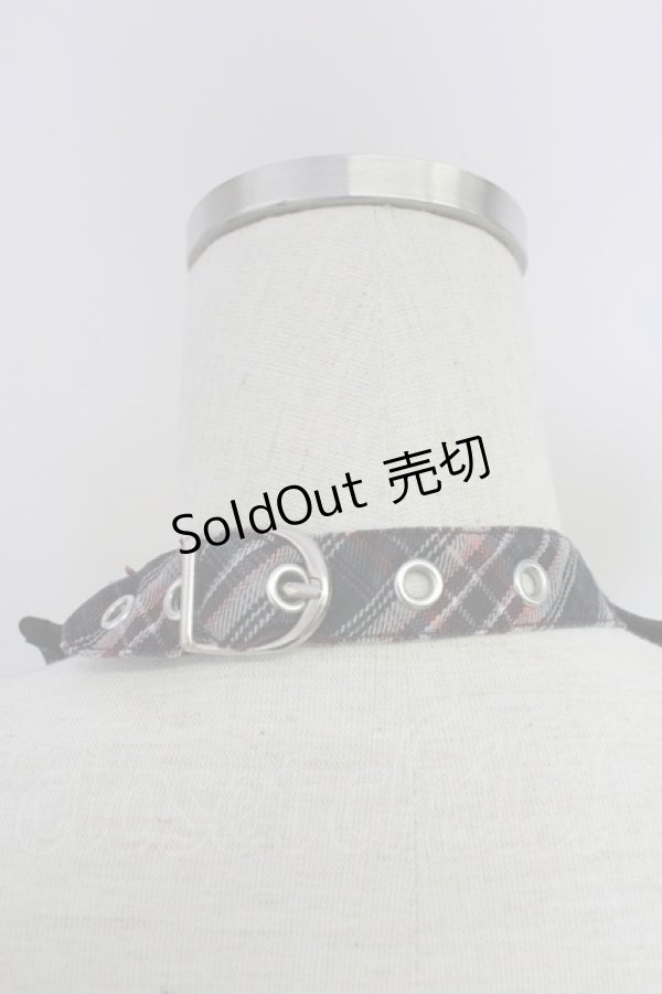 画像3: Ozz Croce / フロントZIPナナメチェックビスチェジャンパースカート  黒Ｘ赤チェック T-25-11-14-030-OO-OP-SA-ZI (3)