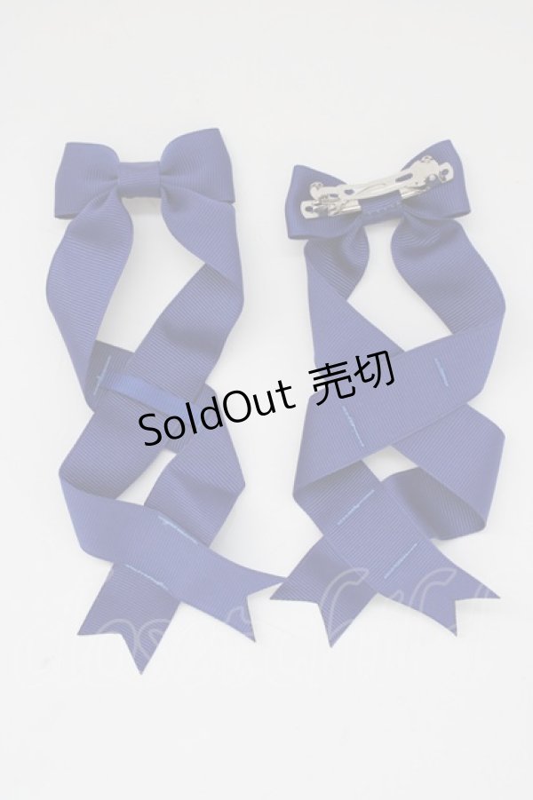 画像1: LOTUS ribbon / ツインリボンバレッタ   T-25-11-14-008-EL-AC-SA-ZI (1)