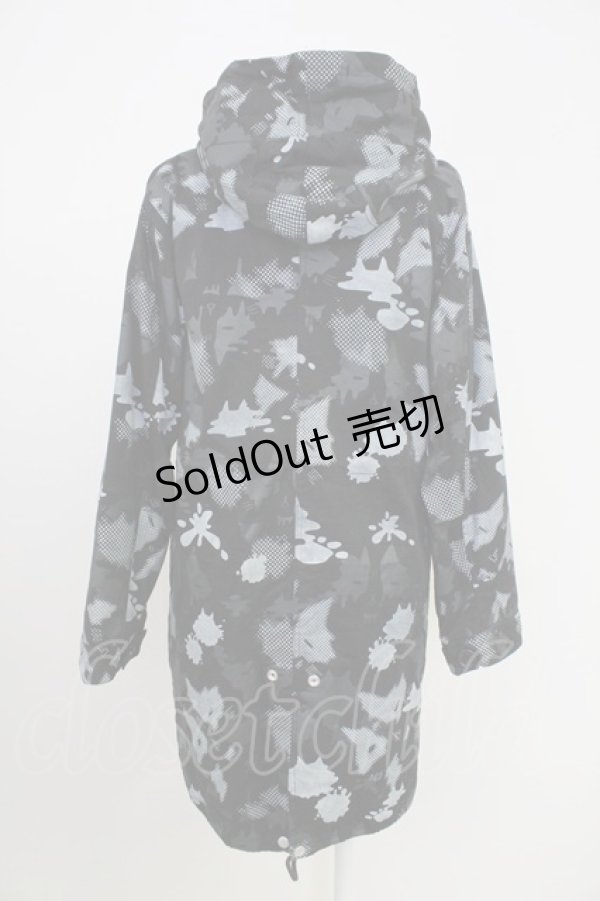 画像2: MINT NeKO / ネコカモフラコート  ブラック T-25-11-14-035-HN-CO-SA-ZI (2)