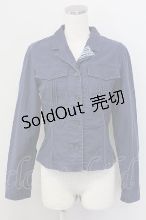 画像: PINK HOUSE / ギンガムチェックフリルジャケット  ネイビー T-25-11-15-020-LO-JA-SA-ZI