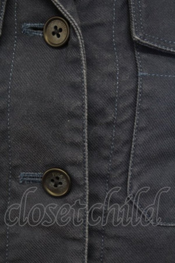 画像4: PINK HOUSE / ギンガムチェックフリルジャケット  ネイビー T-25-11-15-020-LO-JA-SA-ZI (4)