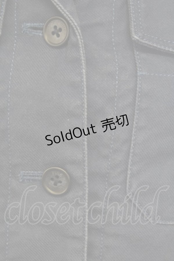 画像4: PINK HOUSE / ギンガムチェックフリルジャケット  ネイビー T-25-11-15-020-LO-JA-SA-ZI (4)