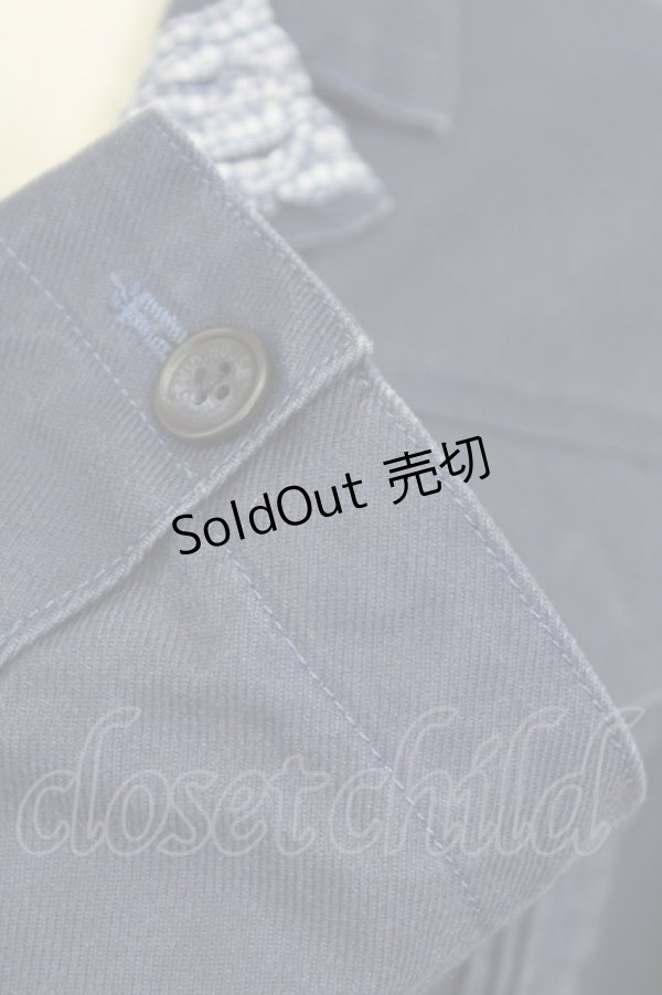 画像5: PINK HOUSE / ギンガムチェックフリルジャケット  ネイビー T-25-11-15-020-LO-JA-SA-ZI (5)