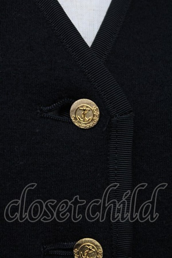 画像4: PINK HOUSE / マリン風ボタンベスト  黒 T-25-11-15-021-LO-TO-SA-ZI (4)