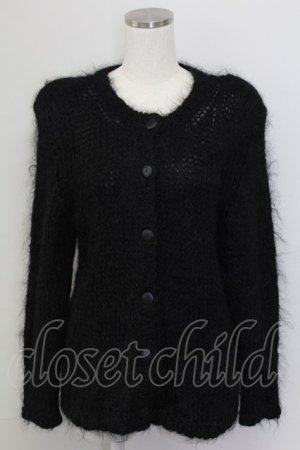 画像: PINK HOUSE / フロントボタンニットカーディガン  黒 T-25-11-15-024-LO-TO-SA-ZT