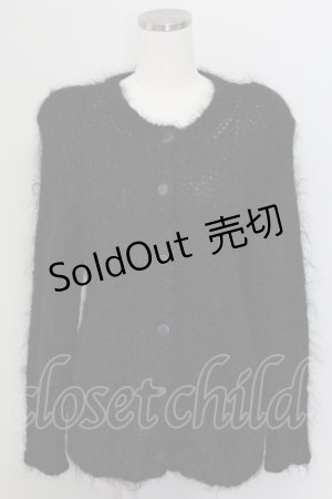 画像: PINK HOUSE / フロントボタンニットカーディガン  黒 T-25-11-15-024-LO-TO-SA-ZI