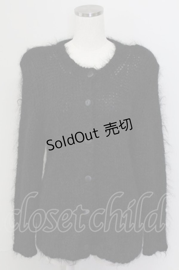 画像1: PINK HOUSE / フロントボタンニットカーディガン  黒 T-25-11-15-024-LO-TO-SA-ZI (1)