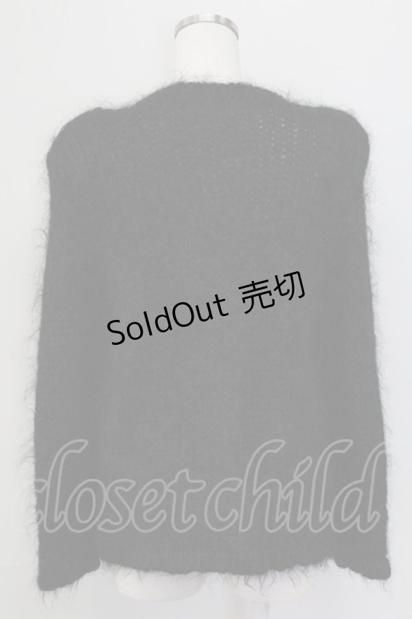 画像2: PINK HOUSE / フロントボタンニットカーディガン  黒 T-25-11-15-024-LO-TO-SA-ZI (2)