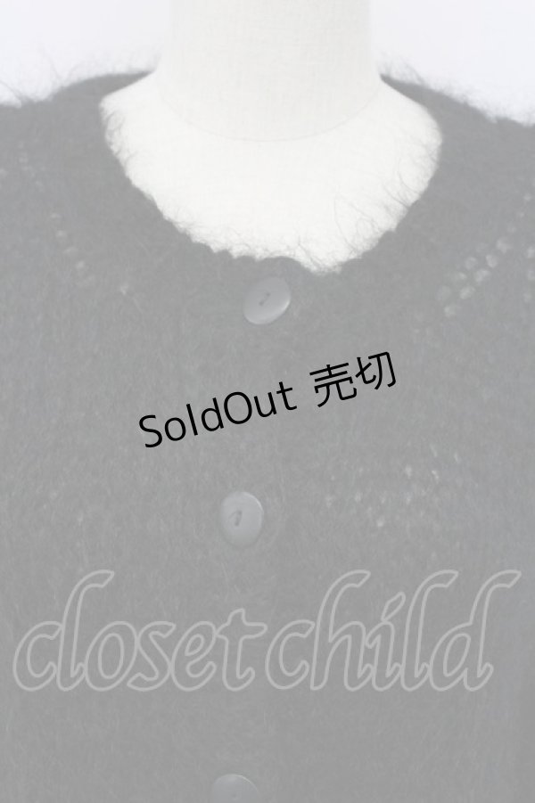 画像4: PINK HOUSE / フロントボタンニットカーディガン  黒 T-25-11-15-024-LO-TO-SA-ZI (4)