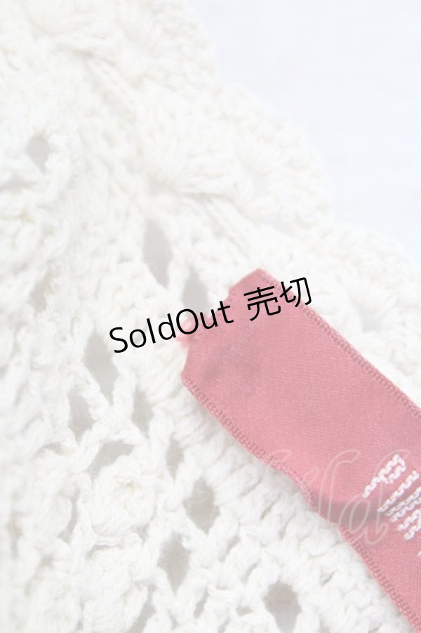 画像8: PINK HOUSE / ぶどうモチーフノースリーブニットトップス  アイボリー T-25-11-15-002-LO-TO-SA-ZI (8)