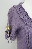 画像3: PINK HOUSE / ブルーベリーモチーフ半袖ニットカーディガン  パープル T-25-11-15-026-LO-TO-SA-ZI (3)