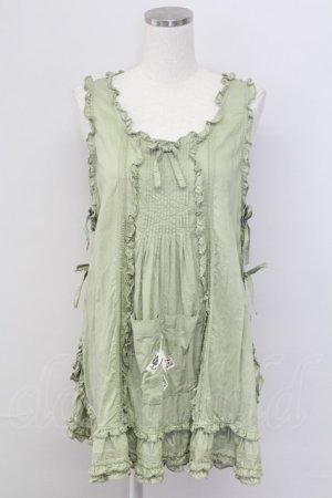 画像: PINK HOUSE / トランププリントタブリエ  カーキ T-25-11-15-027-LO-ZA-SA-ZT