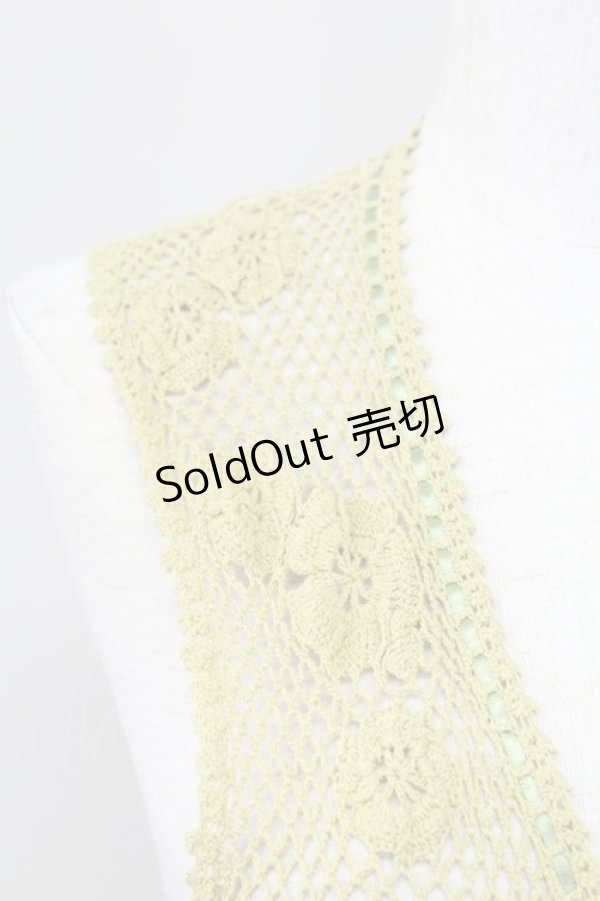 画像3: PINK HOUSE / フロントフリルニットカーディガン  グリーン T-25-11-15-028-LO-TO-SA-ZI (3)