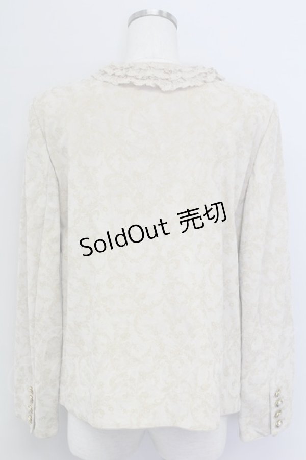 画像2: INGEBORG / 型押し風小花総柄ジャケット  ベージュ T-25-11-15-034-LO-JA-SA-ZI (2)