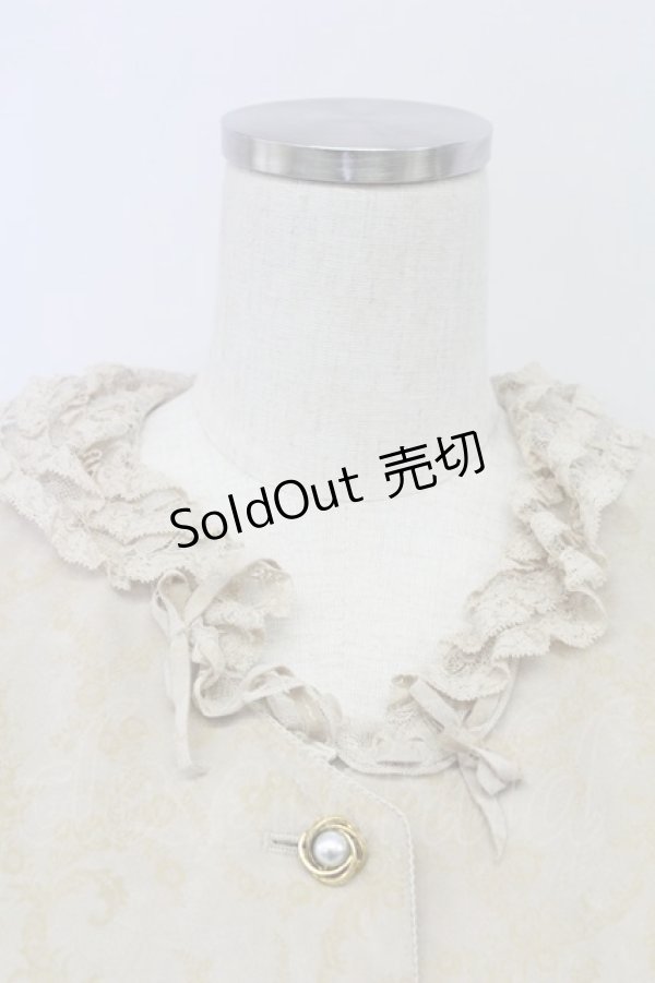 画像3: INGEBORG / 型押し風小花総柄ジャケット  ベージュ T-25-11-15-034-LO-JA-SA-ZI (3)